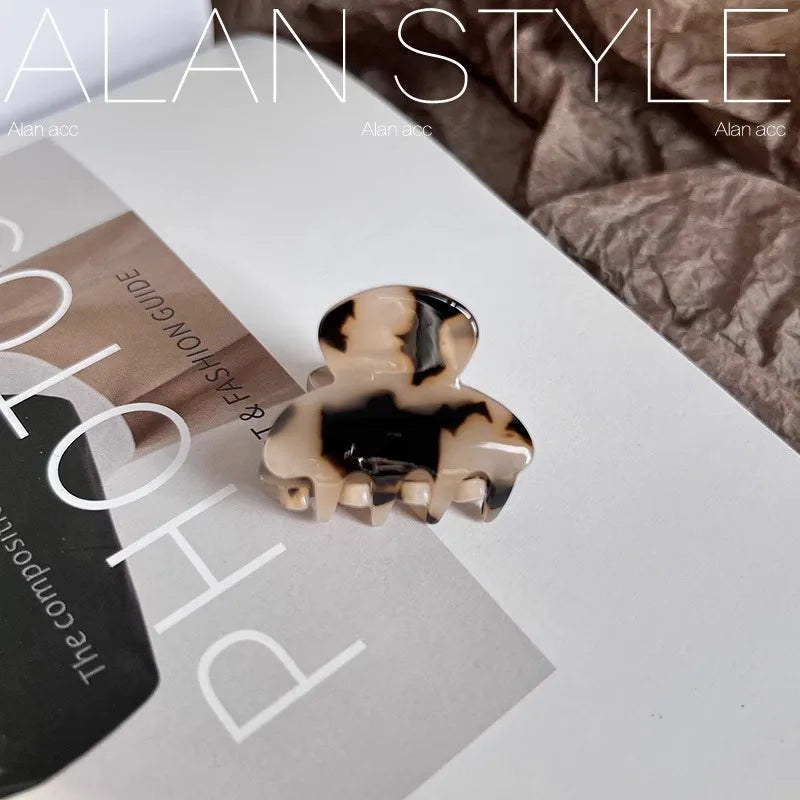 Mini Heart Acetate Hair Claw Clip for Women & Girls