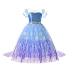 Elsa Anna Kid Princess Girls Dress Rapunzal  Kids Cosplay Halloween Vestidos Children Costume Birthday Party Dress