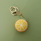 Cute Fruit Crochet Keychain Strawberry Cherry Bag Charm