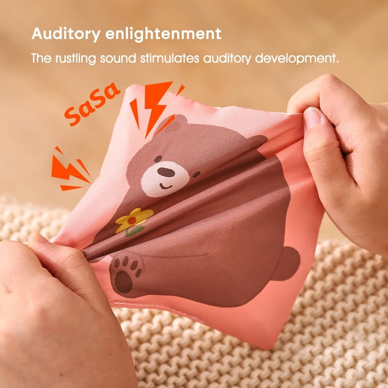 Montessori Cloth Tissue Box Sensory Activity Toy for Babies