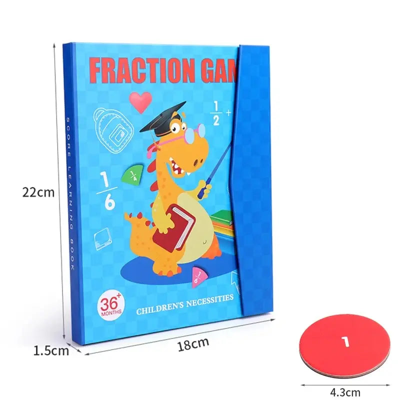 Magnetic Fraction Puzzle Montessori Math Learning Toy for Kids