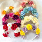 Artificial Floral Headband Flower Crown For Women Girls Bohemian Wedding Party Hair Accessories Boho Festival Photography Props