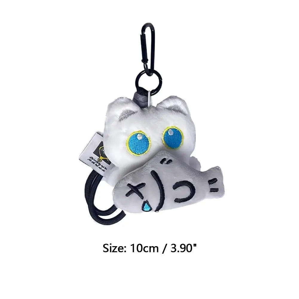 Cute Cartoon Black Cat Plush Keychain Kawaii Bag Charm