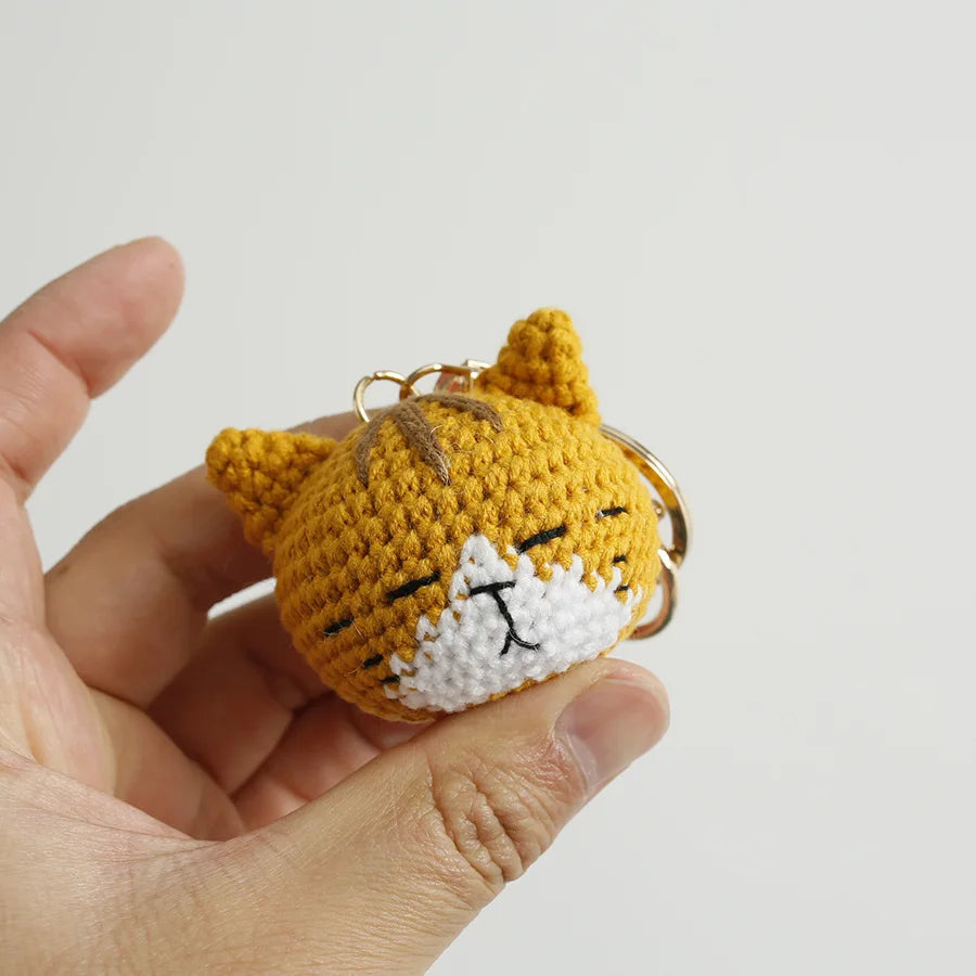Exquisite Kitten Crochet Keychain Cute Cat Bag Charm