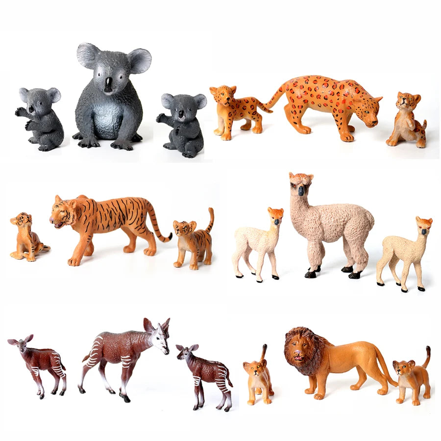 Mini Farm & Wildlife Animal Figurine Set