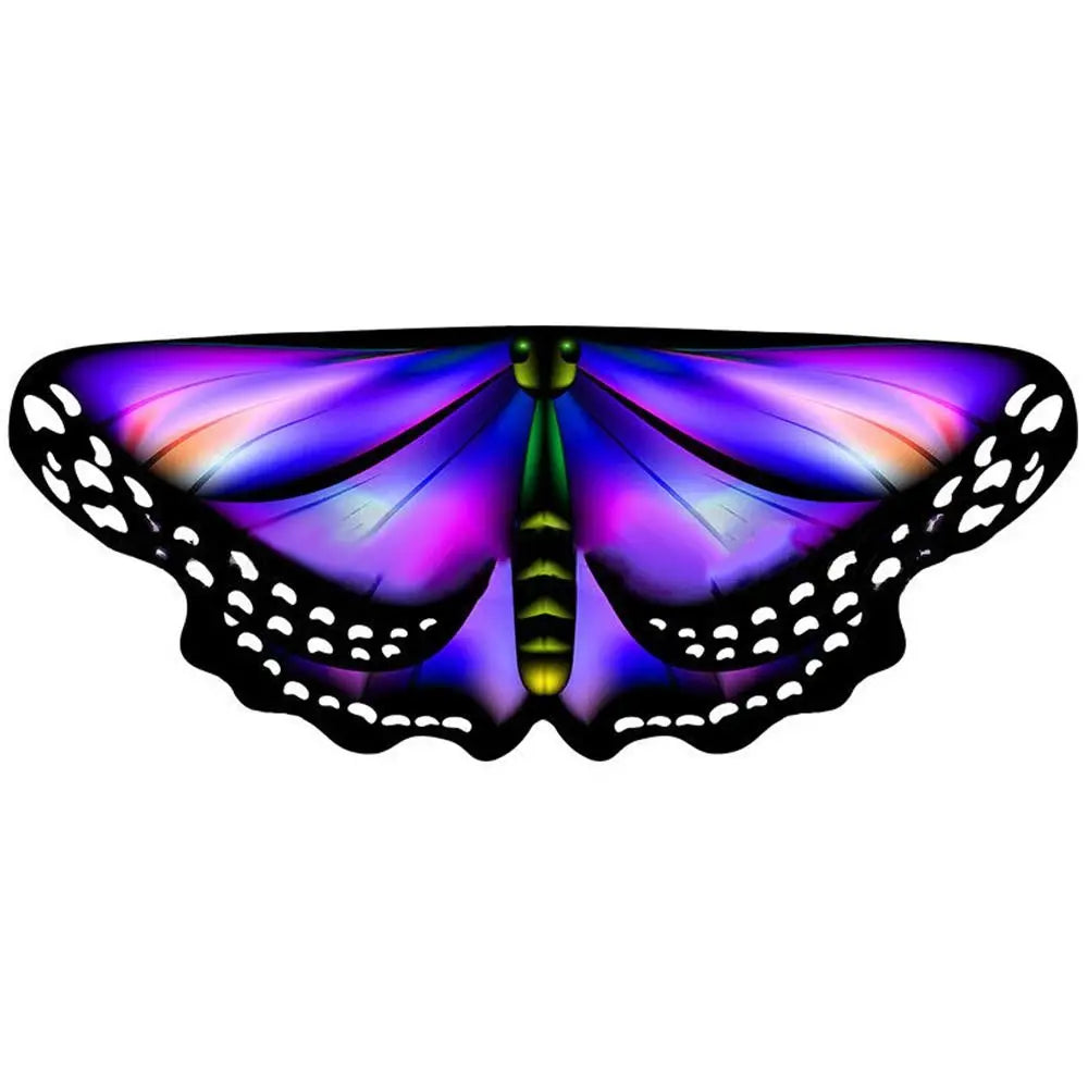 Kids Butterfly Wings Cape Girls Fairy Shawl Pixie Cloak Fancy Colorful Dress Costume Gift  Party & Holiday DIY Decorations